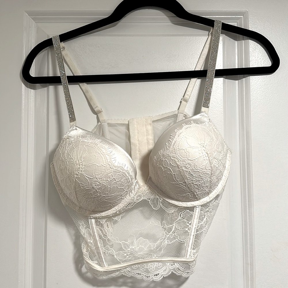 Victoria’s Secret Push-up Corset Top White, size 38B